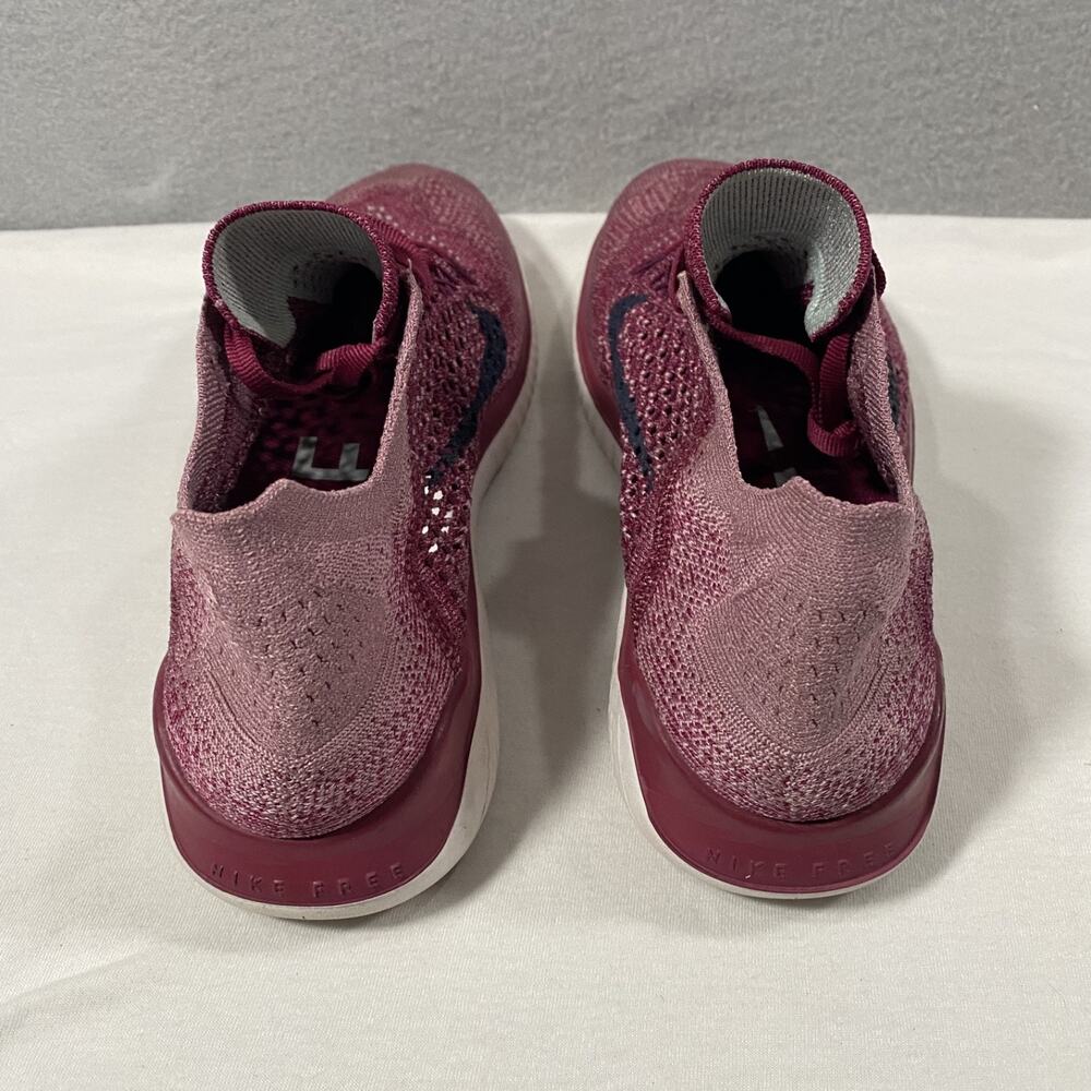 Nike Free RN Flyknit Running Shoes Sneakers Raspberry Red Women’s Size 9 - Picture 7 of 9